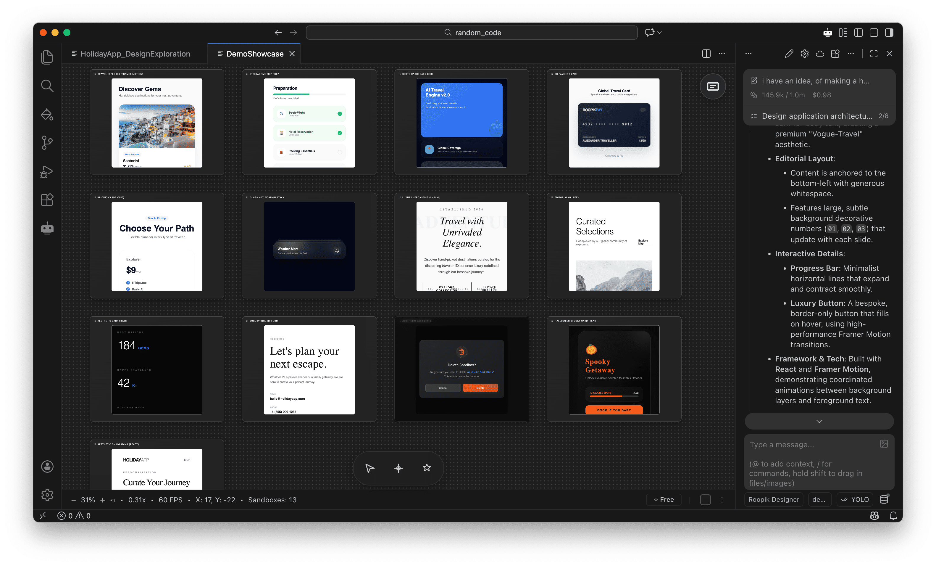 Roopik — Agentic IDE for Designers